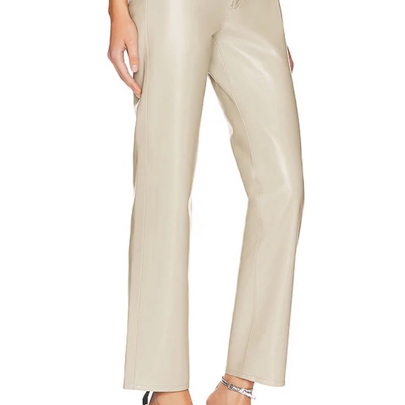 AGOLDE leather pants size 27 beige - Picture 3 of 14